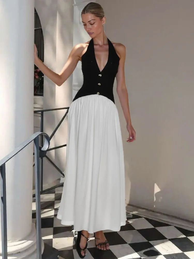 שמלת מקסי מחויטת דגם אמליה