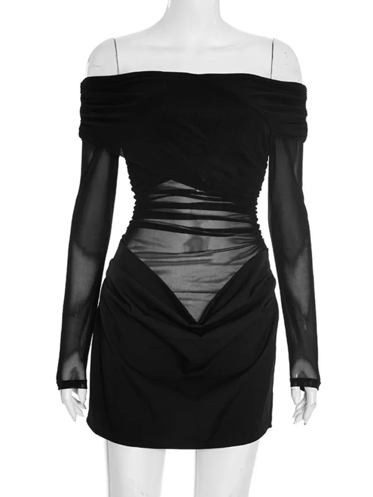 שמלת מיני סטרפלס דגם דיאנה