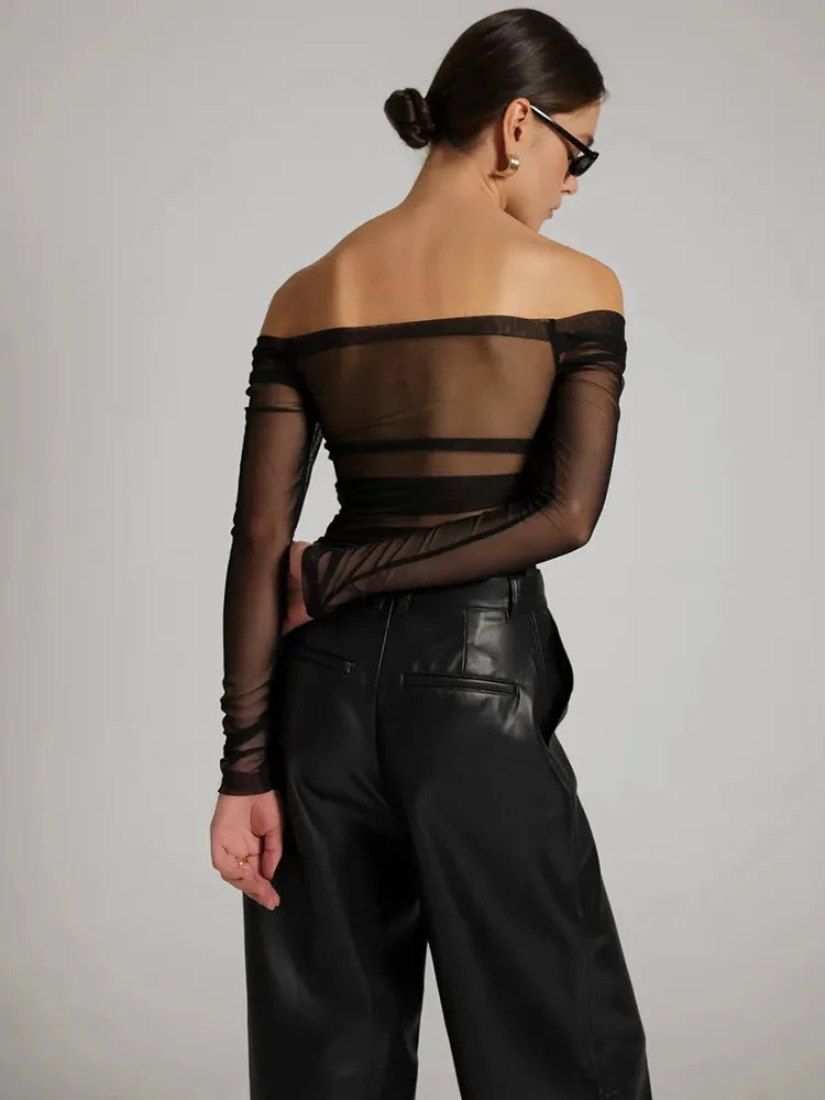 טופ חצי שקוף דגם מריה