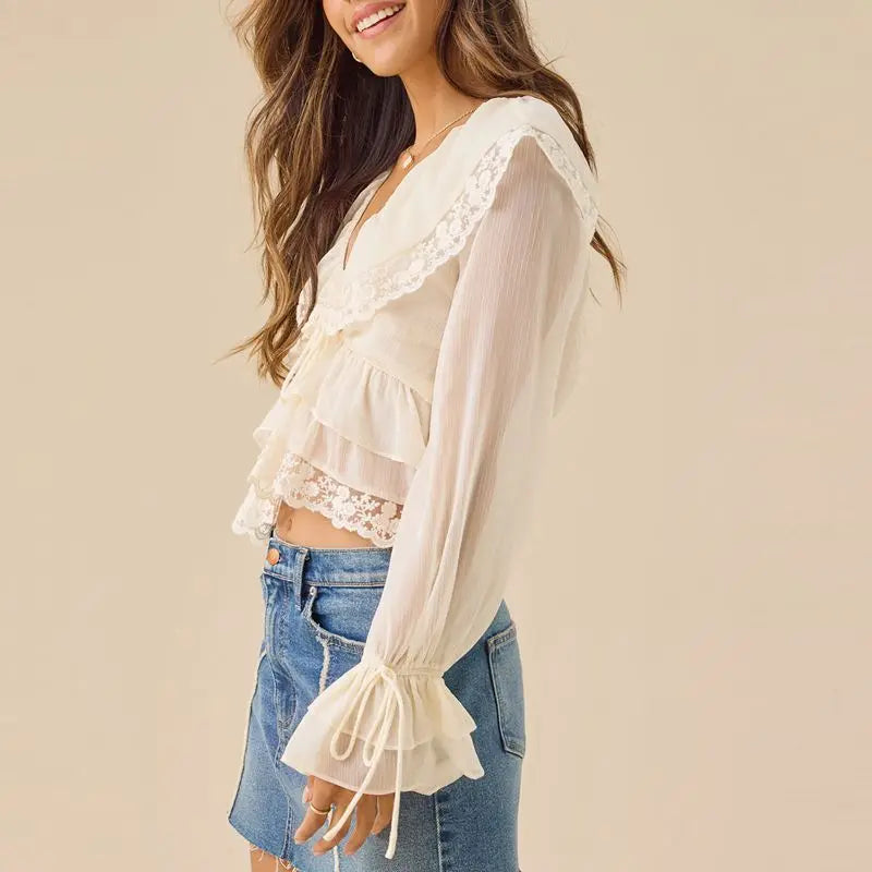 חולצת תחרה דגם אורבי