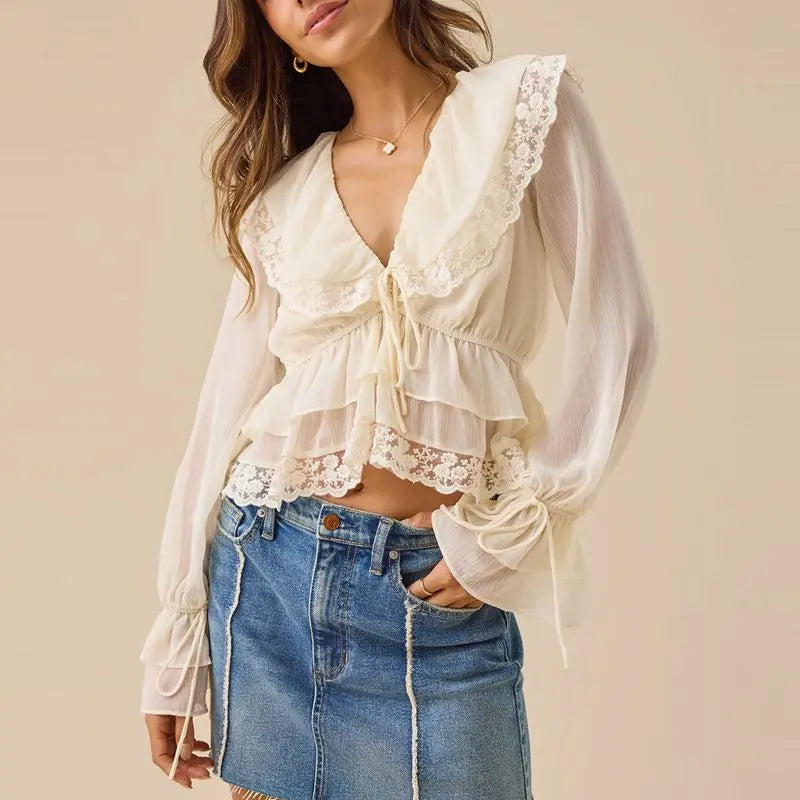 חולצת תחרה דגם אורבי