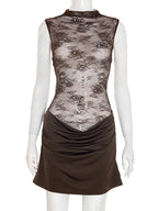 שמלת מיני תחרה דגם אושן