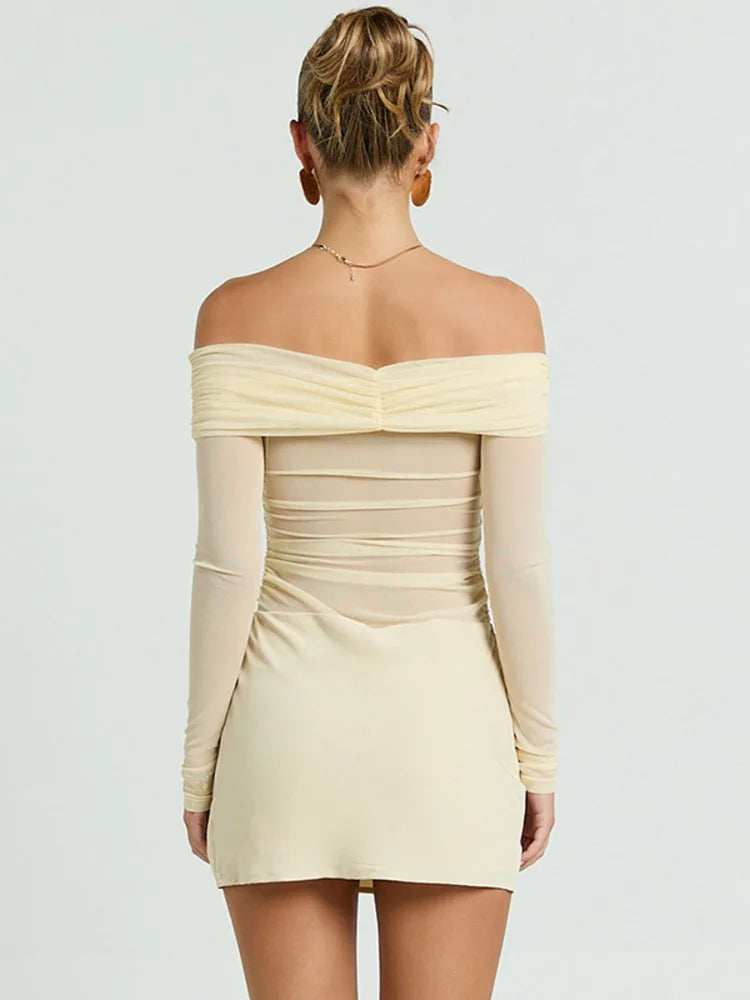 שמלת מיני סטרפלס דגם דיאנה