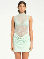 שמלת מיני תחרה דגם אושן