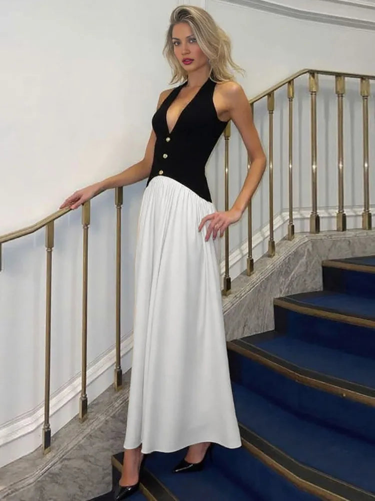 שמלת מקסי מחויטת דגם אמליה